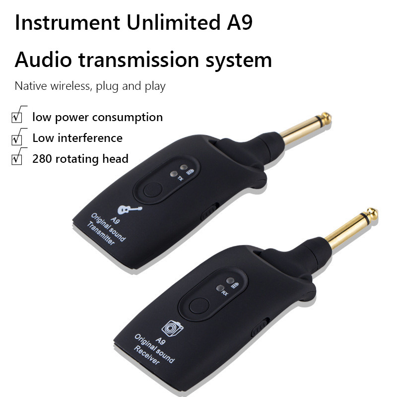 2.4GHz Electric Guitar Wireless Pickup Rechargeable Guitar Wireless Transmitter Receiver Max 30M Transmission for Guitar Bass