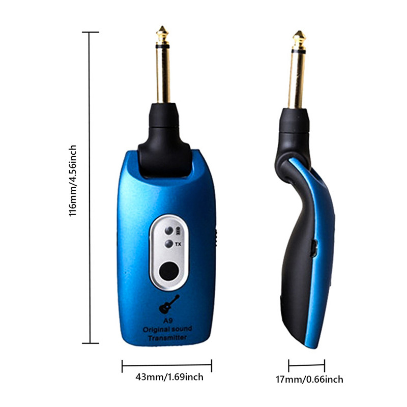 2.4GHz Electric Guitar Wireless Pickup Rechargeable Guitar Wireless Transmitter Receiver Max 30M Transmission for Guitar Bass