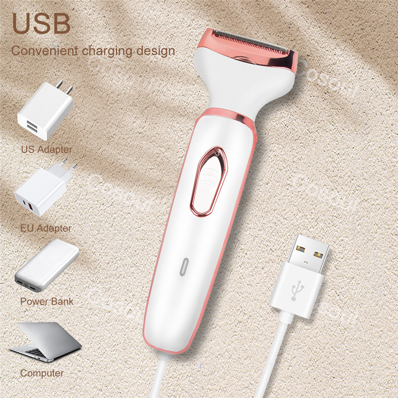 4 in 1 Electric Razor for Women Shaver Ladies Shaver Body Hair Trimmer for Armpit Bikini Arm Leg Face Mustache Portable Painless