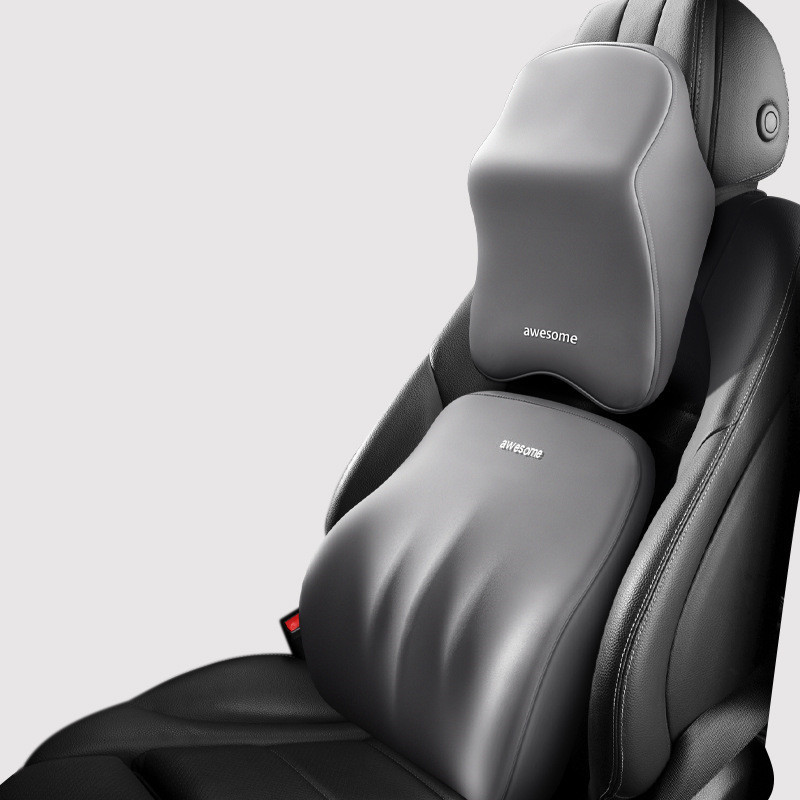 Car Pillow Headrest Neck Pillow Memory Foam Cervical Lumbar Support Cushion Car Headrest Back Pad Pillows Office Car Interior