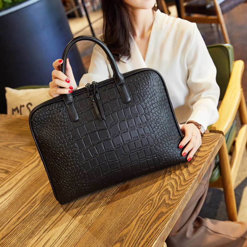 PU Leather Laptop Briefcases 14 15 15.6 inch Handbag For Macbook Air Pro 13.3 15.4 Case Laptop Bag Women Shoulder Office Bags