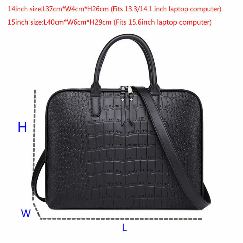 PU Leather Laptop Briefcases 14 15 15.6 inch Handbag For Macbook Air Pro 13.3 15.4 Case Laptop Bag Women Shoulder Office Bags