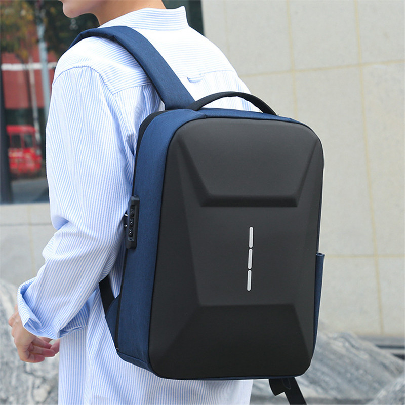 New Men's Business Backpack Fashion Leisure Hard Case Laptop Bag Lightweight Travel Large Capacity Commuting Backpacks