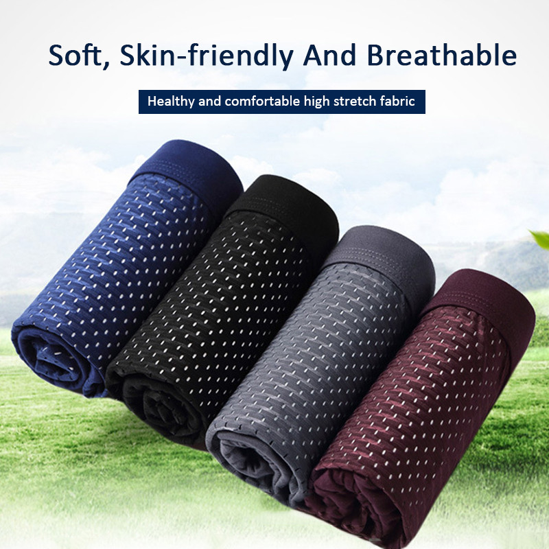 4pcs/lot Men's Panties Underwear Boxers Male Shorts Underpants Slip Man Sexy Pouch Classic Trunks Summer Stretch Lingerie