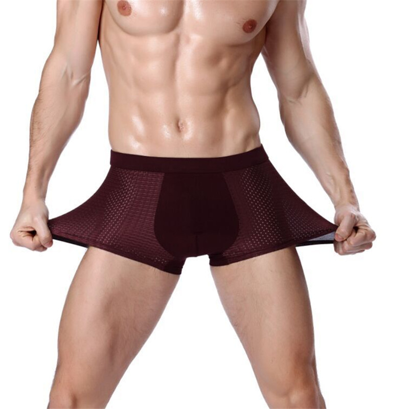 4pcs/lot Men's Panties Underwear Boxers Male Shorts Underpants Slip Man Sexy Pouch Classic Trunks Summer Stretch Lingerie