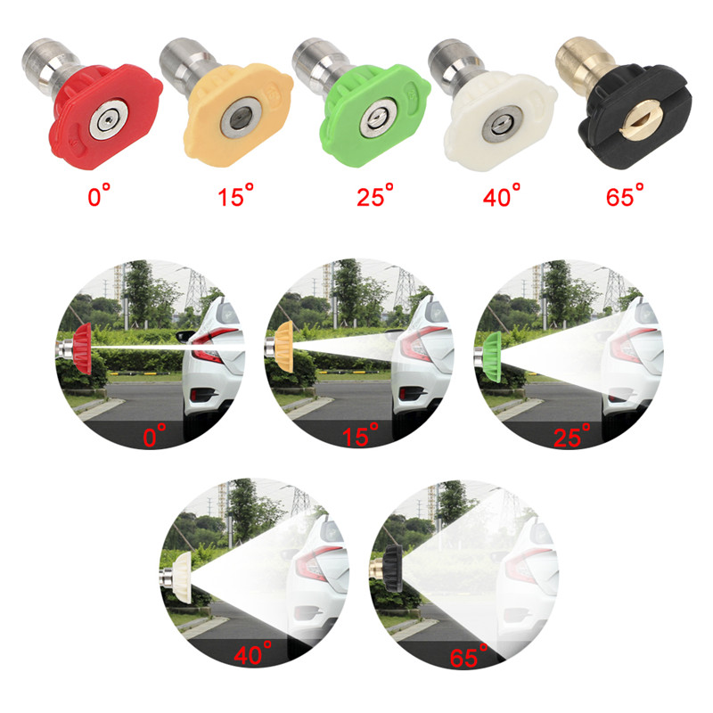 14mm M22 Socket 1/4" Quick Release Snow Foam Sprayer with 5pcs Spray Nozzles Car Washer Car High Pressure Cleaning Accessories