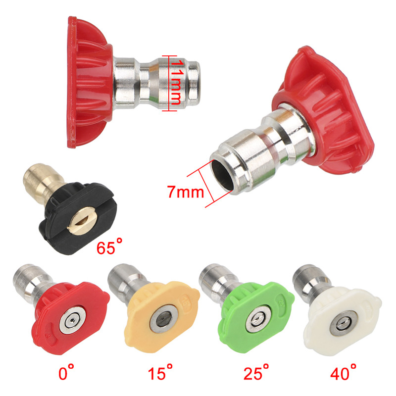 14mm M22 Socket 1/4" Quick Release Snow Foam Sprayer with 5pcs Spray Nozzles Car Washer Car High Pressure Cleaning Accessories