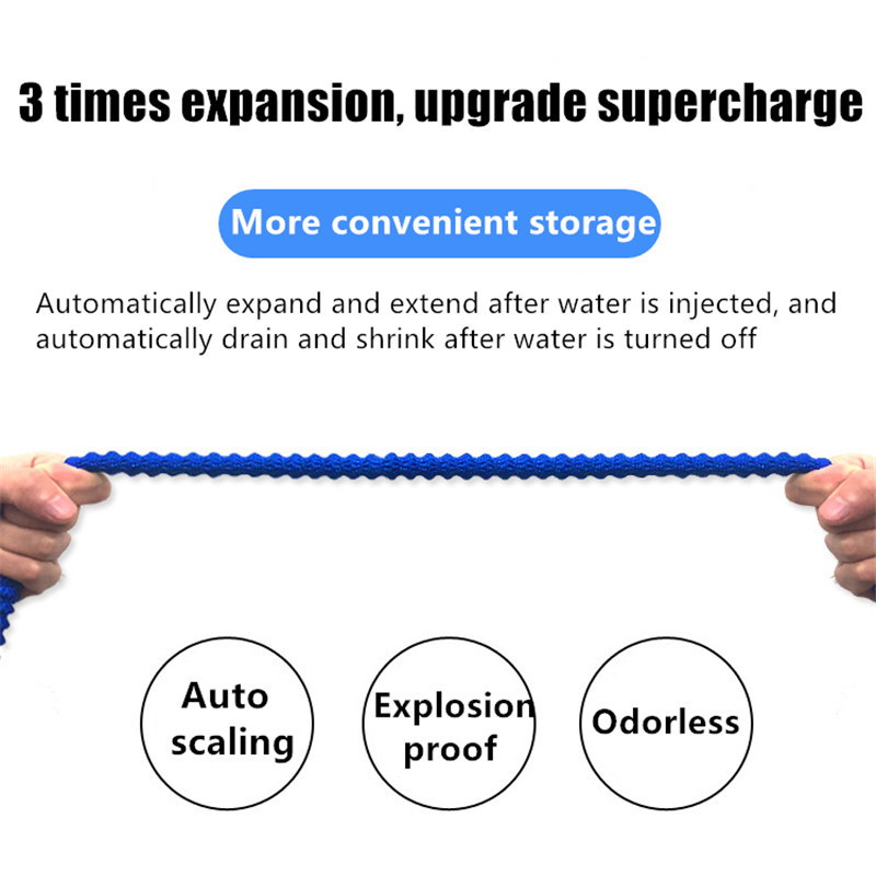 Gardening Hose Nozzle Spray High Pressure Household Car Wash Machine Cleaning Tool Telescopic Hose Garden Watering Sprinkler Set