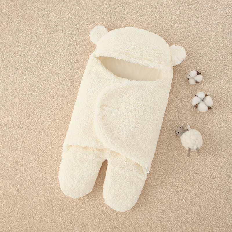 Newborn Baby Boys Girls Blankets Plush Swaddle Wrap Sleepsack Ultra-Soft Fluffy Fleece Sleeping Bag Cotton Bedding Baby Stuff
