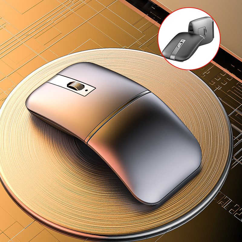 Rechargeable Wireless Bluetooth Mouse Silent Dual Mode Rotatable Mice USB Optical Ergonomic Mouse For PC Laptop Macbook Apple