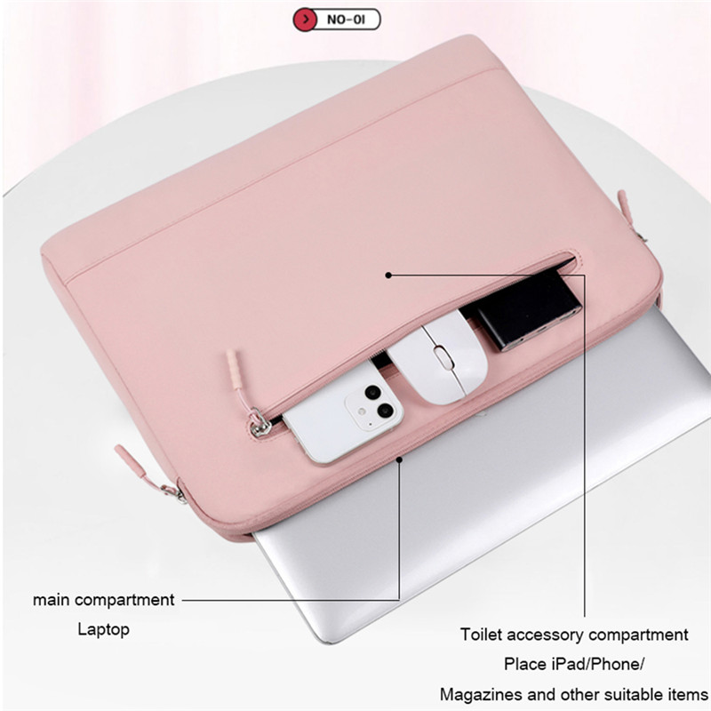 Laptop Sleeve Bag 13 13.3 14 15.6 For DELL Xiaomi Huawei Notebook Pouch Carrying Case Macbook Air 13 Computer Shockproof Handbag