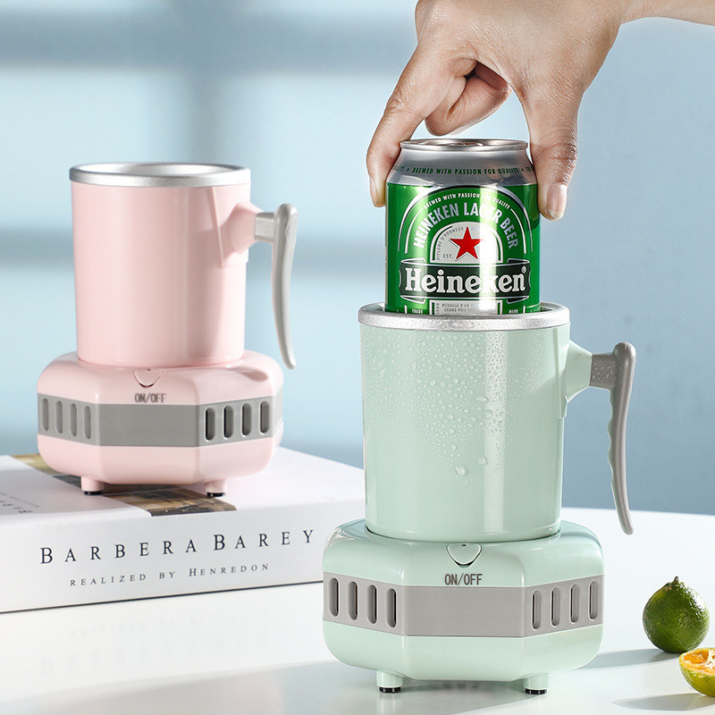 Summer Electric Drink Cooler Kettle Drink Chiller Portable Quick Electric Beverage Cup Cooling Ice Making for Milk Coffee EU/UK