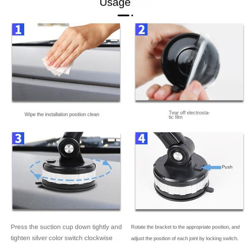 Universal Suction Cup Car Phone Holder Car Super Adsorption Phone Stand Car Windscreen Centre Console Suction Cup Car Holder