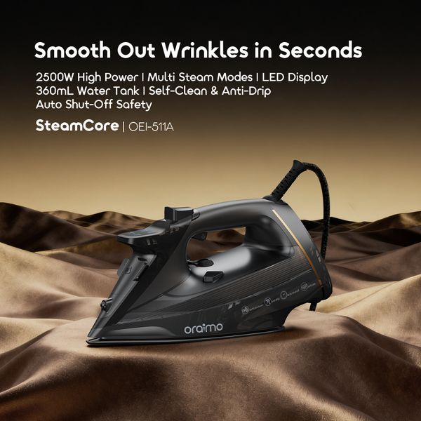 Oraimo SteamCore 2500W LED Display Electric Iron
