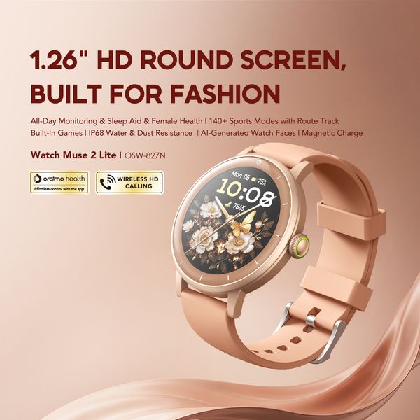 Oraimo Watch Muse 2 Lite 1.26'' IP68 Chic Versatile Smart Watch