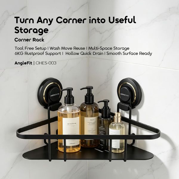 Oraimo AngleFit 6kg Load Capacity Rustproof-Tool-Free-Corner-Rack