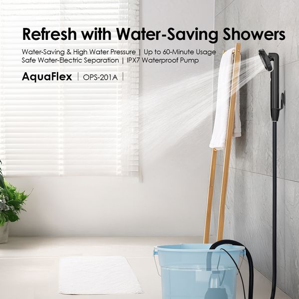 Oraimo AquaFlex Portable Rechargeable Shower Pump