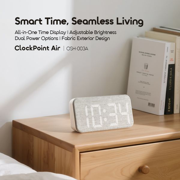 Oraimo ClockPoint Air Rechargeable Alarm Clock