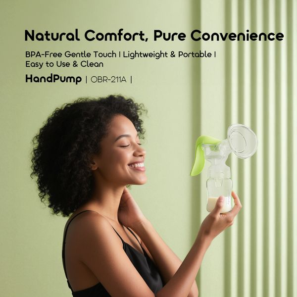 Oraimo HandPump BPA-Free Gentle Touch Lightweight Manual Breast Pump