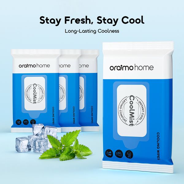 Oraimo CoolMist 1*12 Wipes Instant & Long-Lasting Cooling Wipes