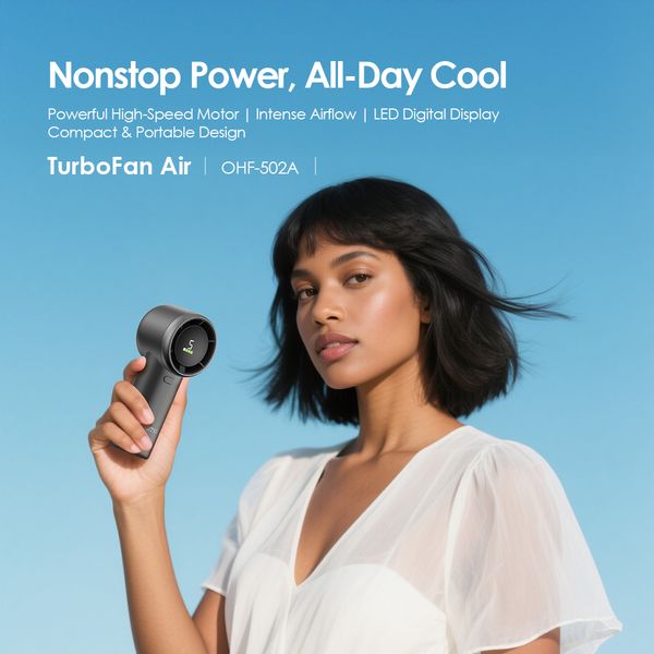 Oraimo TurboFan Air Handheld Fan Intense Airflow