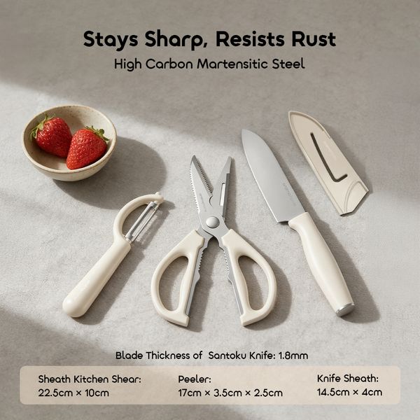 Oraimo Sliceo 3-Piece Carbon Steel Kitchen Set