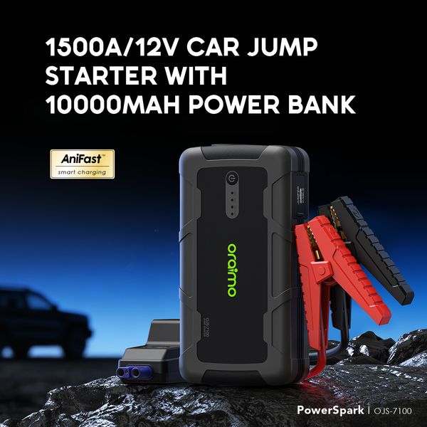 Oraimo PowerSpark 1500A 12V Car Jump Starter with 10000mAh Power Bank