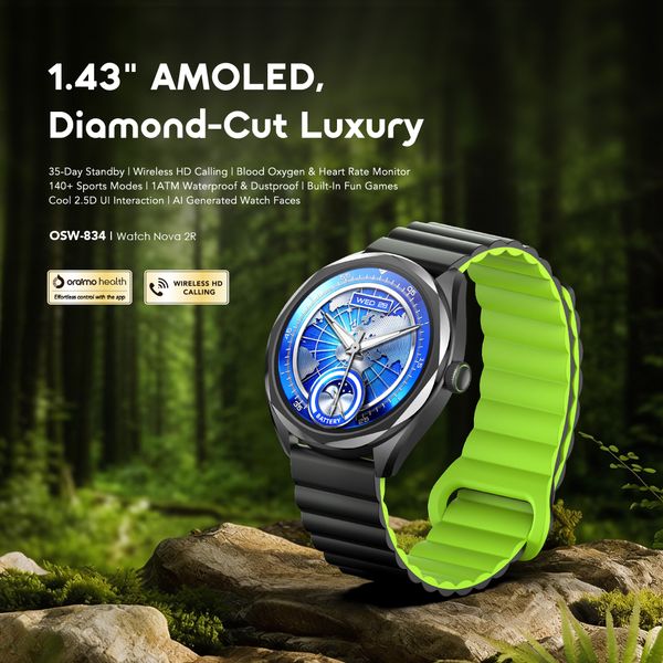 Oraimo Watch Nova 2R 1.43" AMOLED 35-Day Standby Smart Watch
