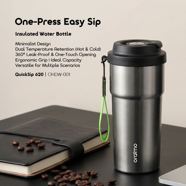 Oraimo QuickSip 620 620ml Temperature-locking Leakproof Insulated Water Bottle
