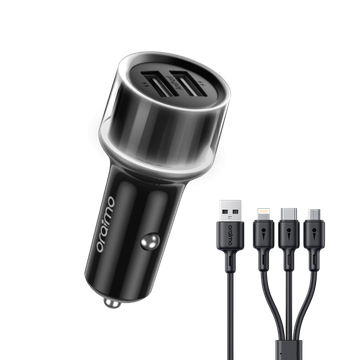 Oraimo Highway 15 15.5W Car Charger with 3-in-1 Cable