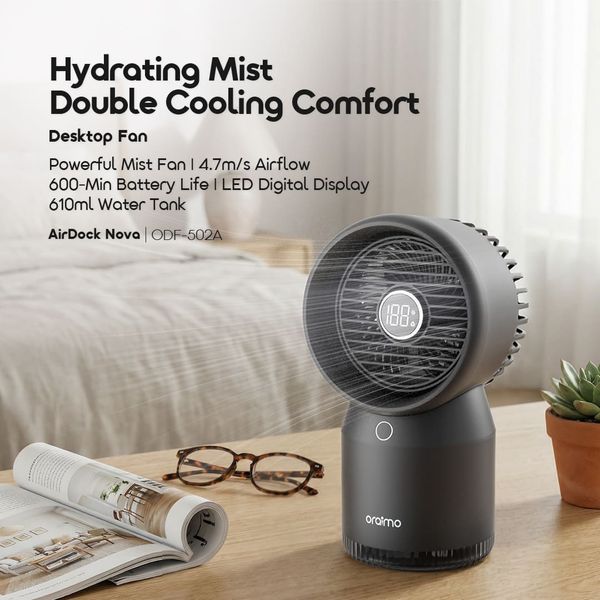 Oraimo AirDock Nova Hydrating & Cooling Desktop Fan