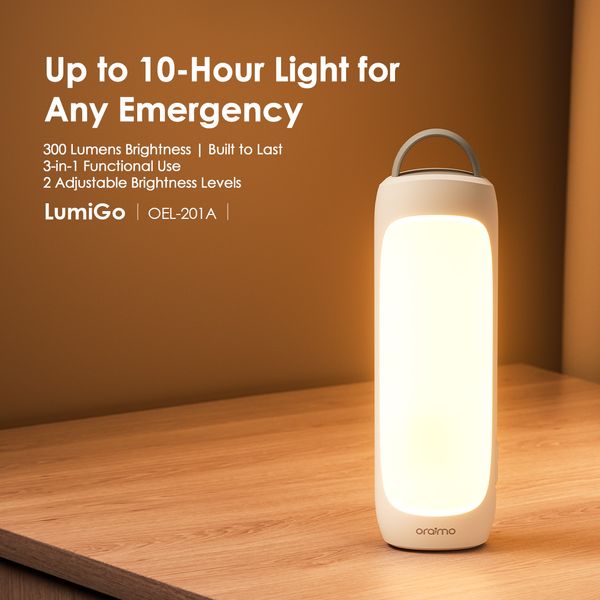 Oraimo LumiGo 300 Lumens Emergency Light 2PCs
