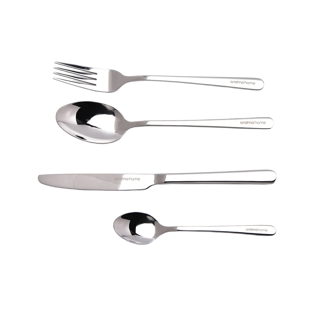 Oraimo HomeServe Smooth Edges Food-Grade 430 Steel Flatware Set (4 x 6 pcs)