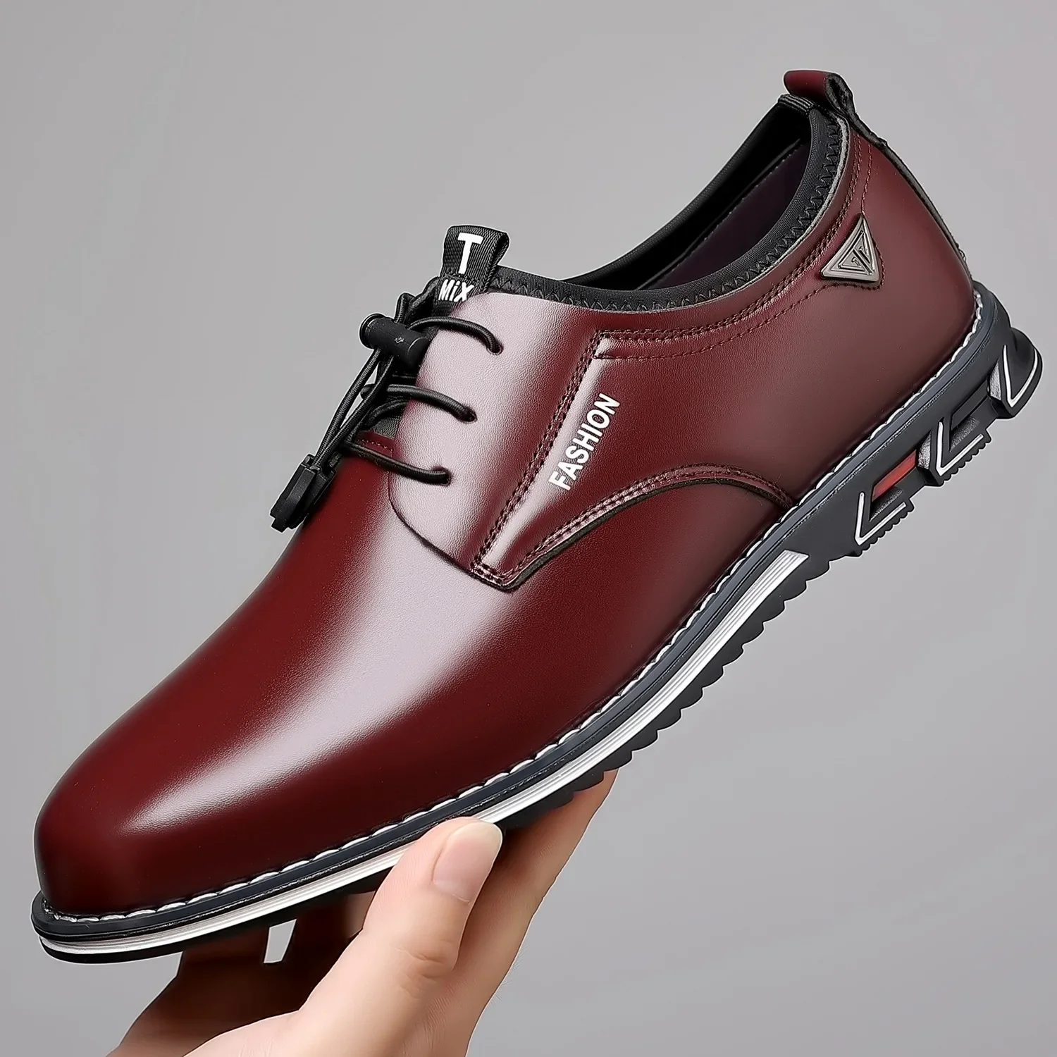 Men Casual Shoes Fashion Business Men Shoes Comfort Slip on Male Loafers Platform Leather Work Shoes