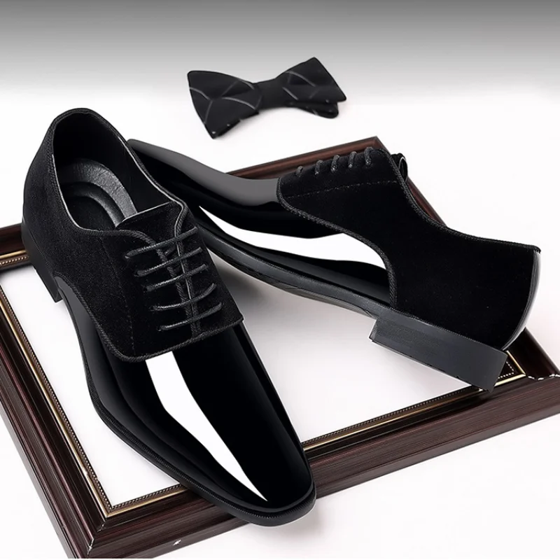 Men's formal wear new business leather shoes Men Casual Lace Up Formal Shoes Office Work Shoe for Male fashion Wedding Oxfords