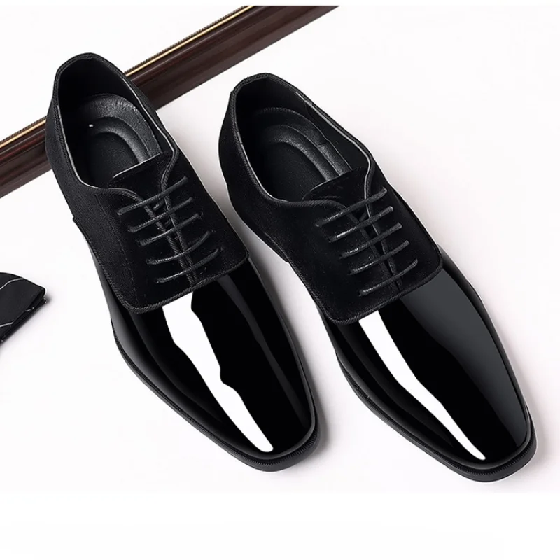 Men's formal wear new business leather shoes Men Casual Lace Up Formal Shoes Office Work Shoe for Male fashion Wedding Oxfords
