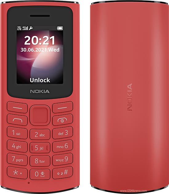 Original phone Nokia 105 4G Dual Sim VoLTE 1.8 inch FM radio Flashlight MP3 player cell phone feature Unlocked