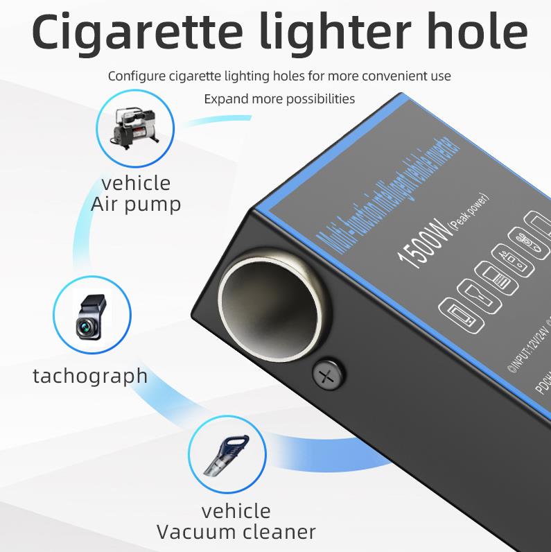12V 24V To 220V 1500W Car Power Inverter  Mobile Phone USB Charging Truck Home Socket Auto Charger Converter Adapter