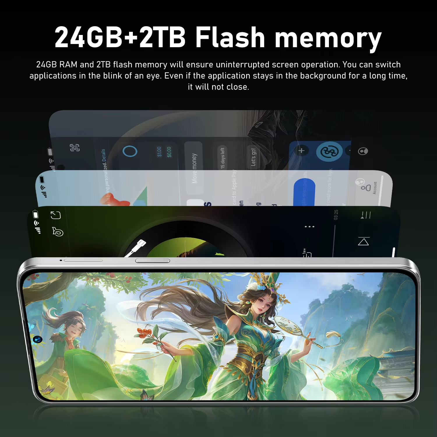 2026 NEW M17 Pro Max 7.3"Android 15 7800mAh Battery 108MP Camera Facial Recognition Function High Quality