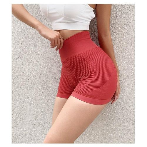 Fitness pants, yoga pants, cycling pants, sports pants, tummy control and hip lifting, high elasticity and tight fitting, high waisted yoga running sports shorts，Hips 33-43 Inches Fit-Red