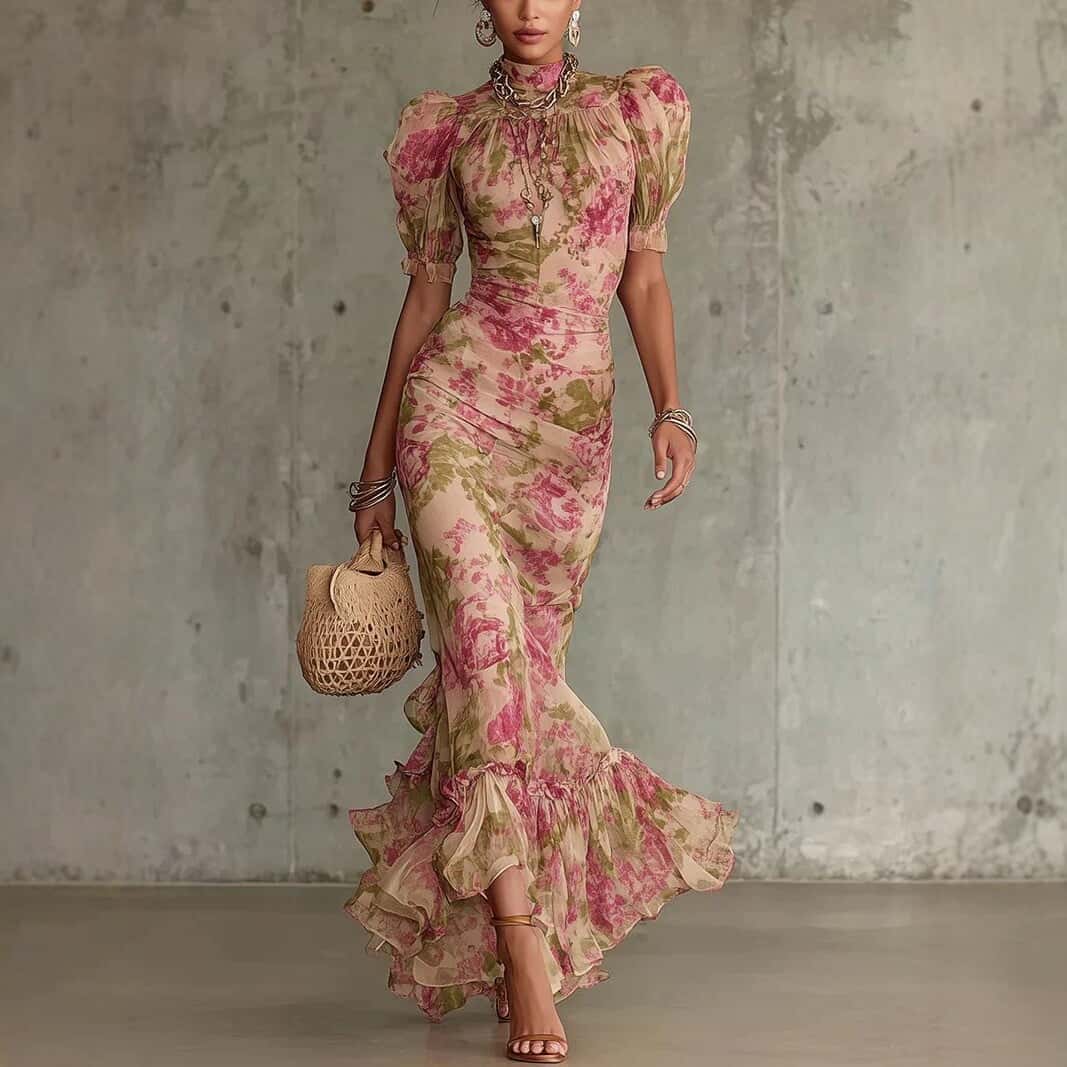 Free delivery of high-quality 2026 new summer women's clothing hot selling sexy fishtail skirt shoulder down dress