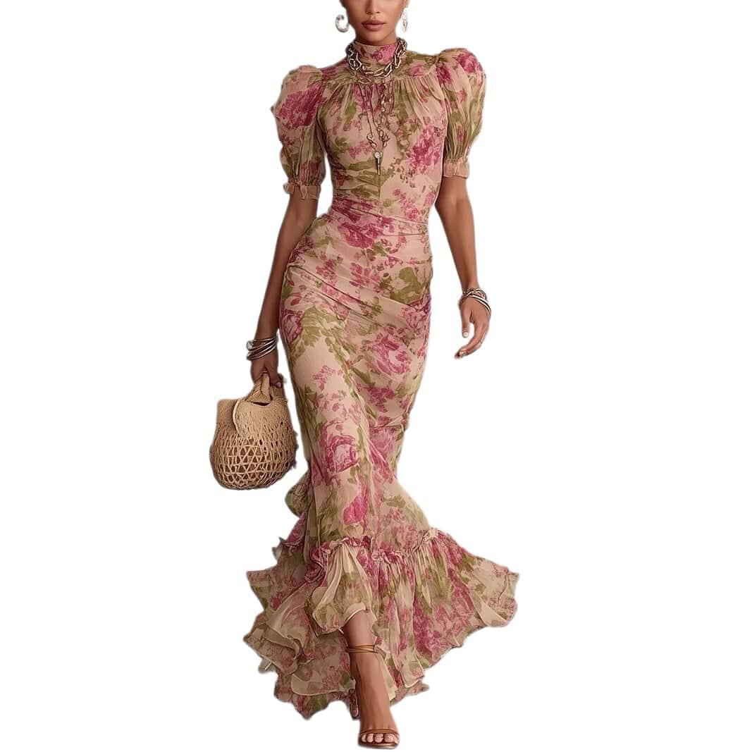 Free delivery of high-quality 2026 new summer women's clothing hot selling sexy fishtail skirt shoulder down dress