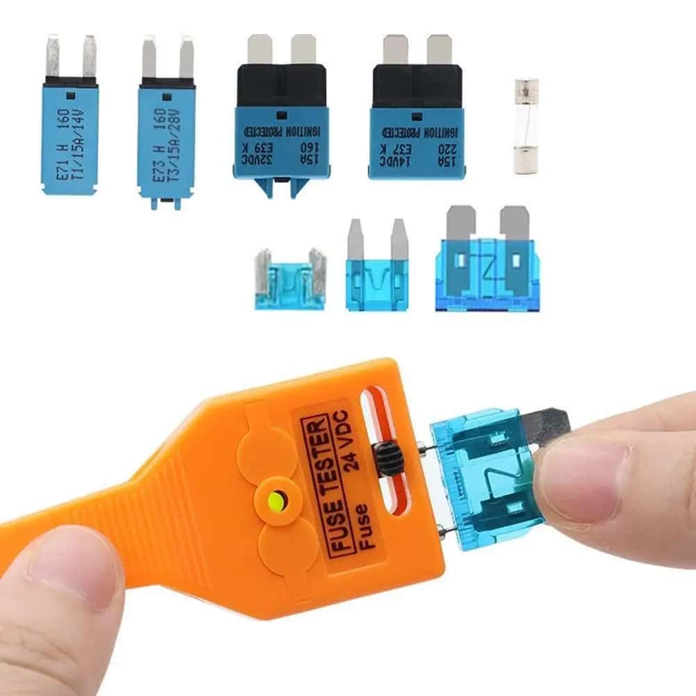 Automotive Fuse Tester Puller Mini Blade Fuse Detector With LED Light Adjustable Test Slot ATO/ATC Fuse Test & Extraction Tool