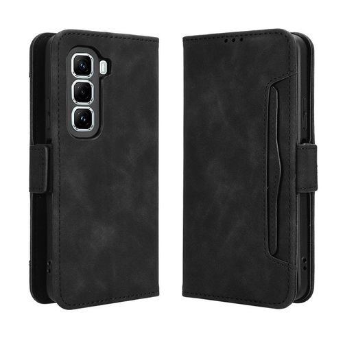 Infinix Hot 50 Pro(+) Plus Flip Leather Case With Magnetic Buckle - Black