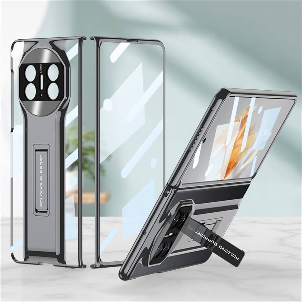 Luxury Plating Square Phone Case For HUAWEI Mate X3 Lens Protection Shockproof Hard PC Phantom Supercar Tempered Glass Cover