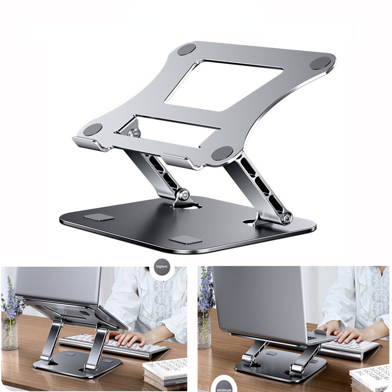 10-17 Inch Foldable Laptop Tablet Stand Aluminum Alloy Adjustable Desktop PC Notebook Lifting Heightening Cooling Bracket Holder