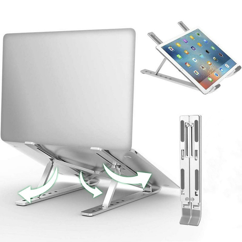 Metal Portable Foldable Laptop Stand Adjustable Notebook Holder Aluminum Support For Macbook Pro  Computer Tablet Base Bracket
