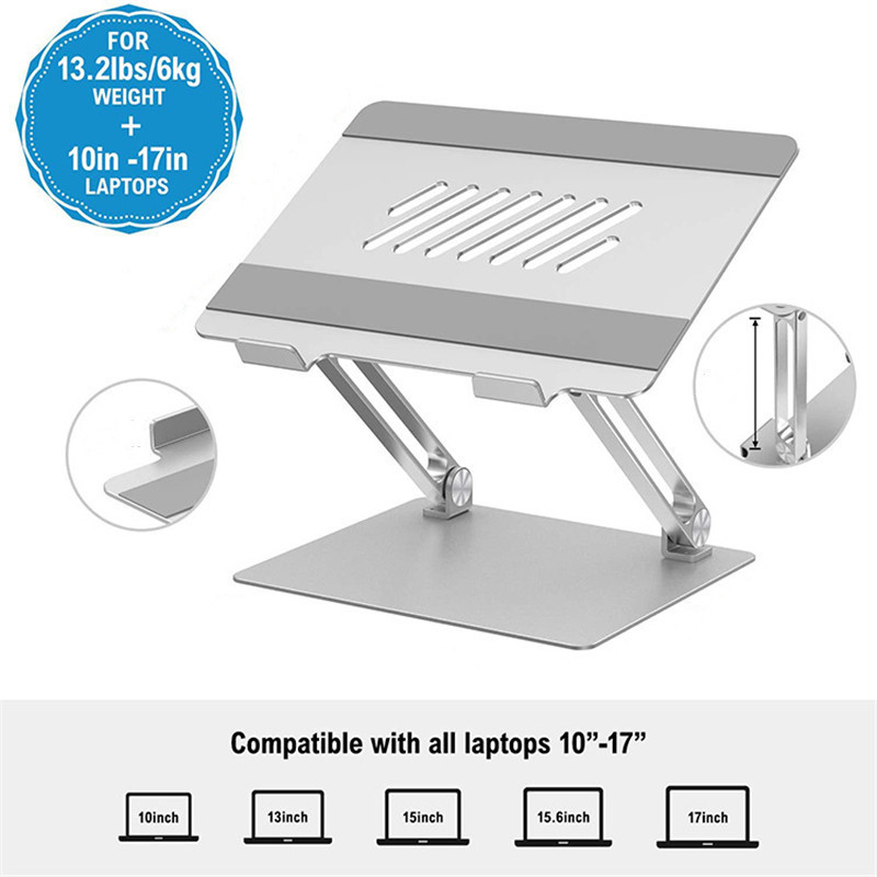 Laptop Holder Tablet Stand Adjustable Lifting Notebook Bracket Telescopic Office Study Bracket Support Frame Aluminium Alloy
