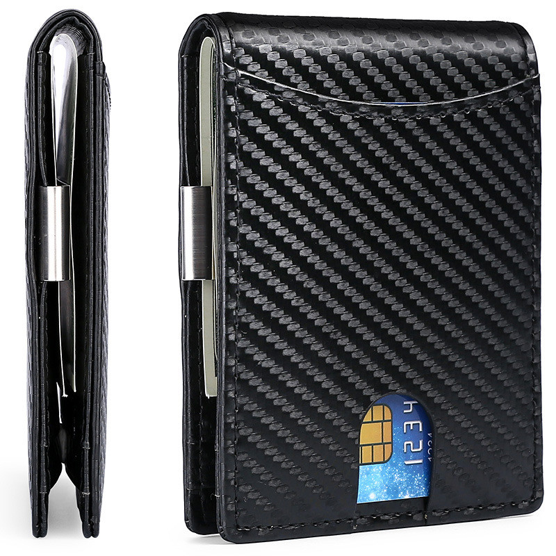 Luxury Men Slim RFID Blocking Genuine Leather Wallet Credit ID Card Holder Purse Money Clip Case Business Minimalist Wallet