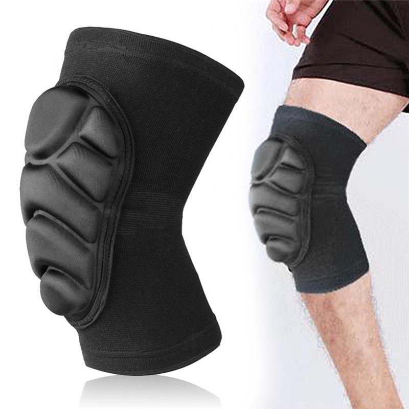 1 Pair Thick Sponge Knee Pads Sleeves Anti-Collision Anti-Slip Sport Kneepad Football Volleyball Knee Brace Support Protector
